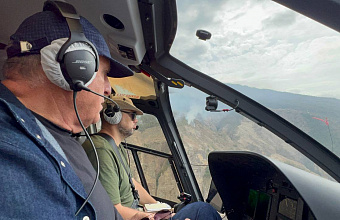 Премьер Дагестана и Глава МЧС провели мониторинг ландшафтных пожаров в горах Дагестана