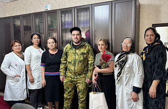Сотрудники Реабилитационного центра в городе Избербаше встретились с участником СВО