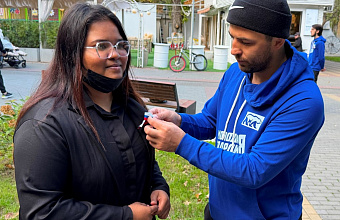 Молодогвардейцы провели в Махачкале патриотическую уличную акцию ко Дню народного единства