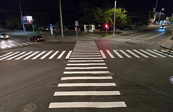 В Махачкале начали пилотный проект нанесения диагональной дорожной разметки