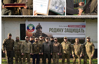 Помощник муфтия Дагестана встретился с бойцами батальона «Каспий» и казачьей бригады «Терек»