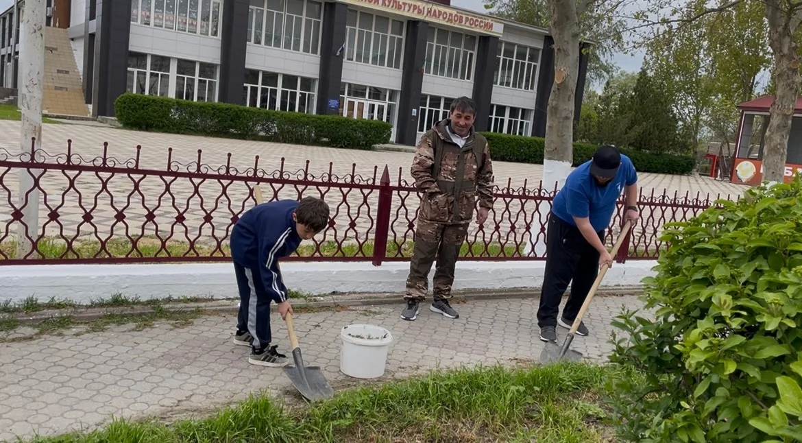 Жители Бабаюртовского района приняли участие во Всероссийском субботнике