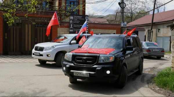 В Кайтагском районе празднованию Дня Победы посвятили автопробег