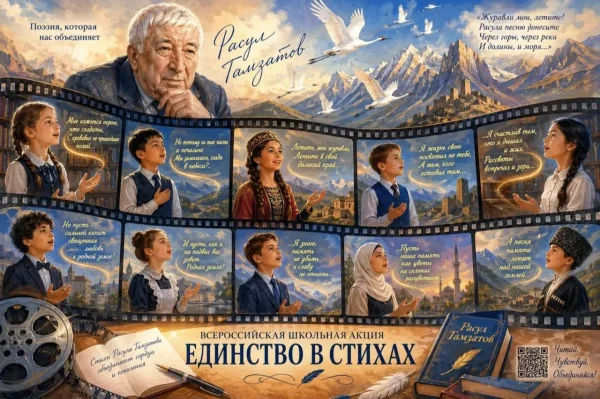 Стихи Расула Гамзатова объединили школьников России в акции «Единство в стихах»