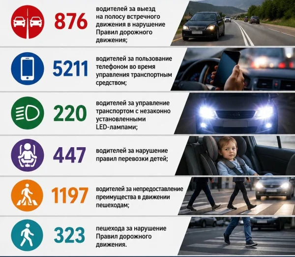 Более 8 тысяч нарушений ПДД пресекли автоинспекторы в Дагестане за одну неделю