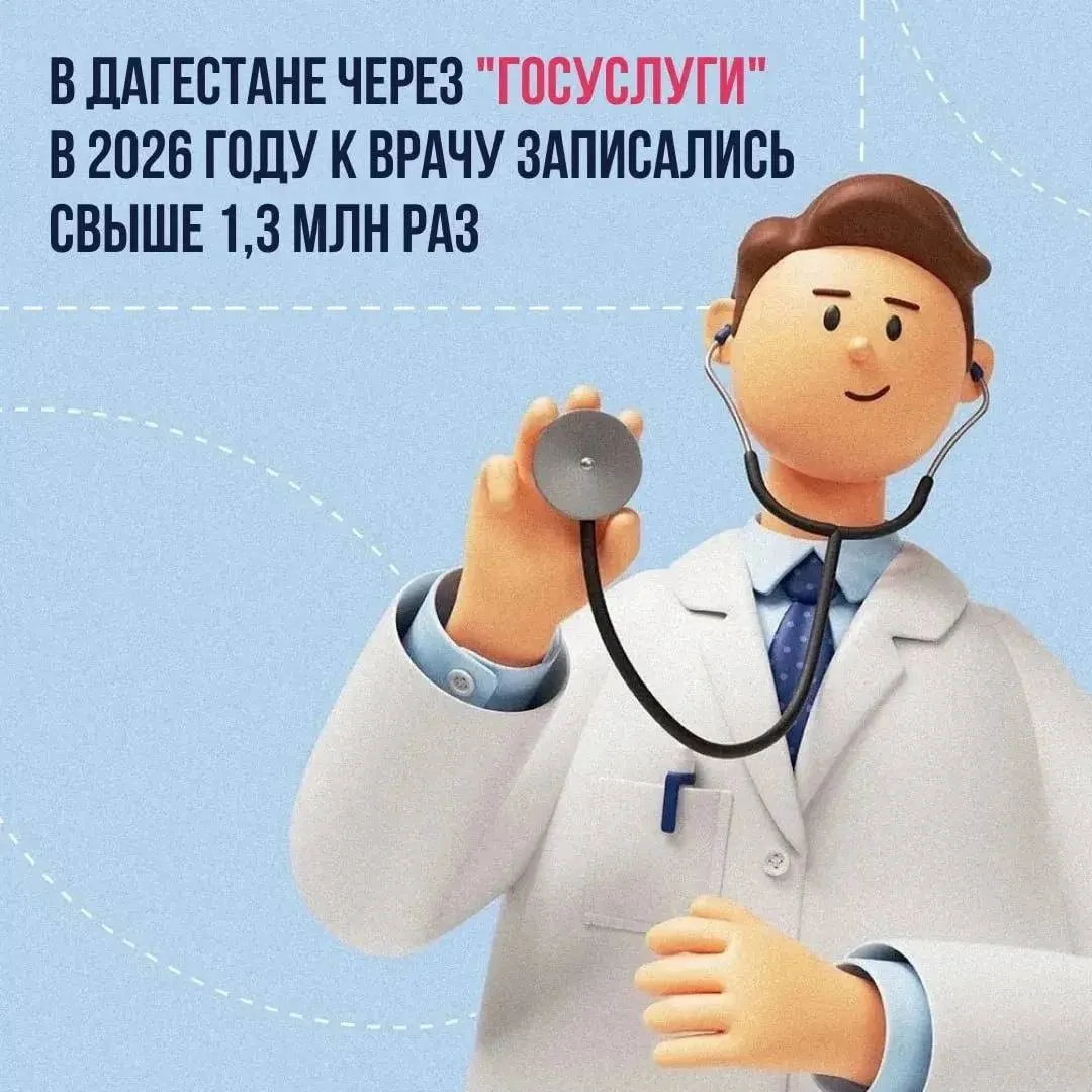 Более 1,3 млн электронных записей к врачу сделали дагестанцы с начала года