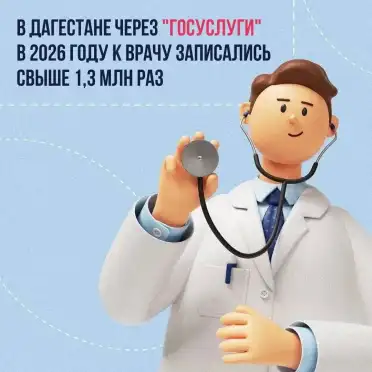 Более 1,3 млн электронных записей к врачу сделали дагестанцы с начала года
