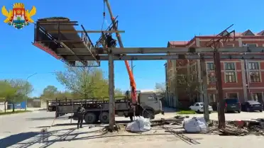 Незаконную АЗС демонтировали на улице Каммаева в Махачкале