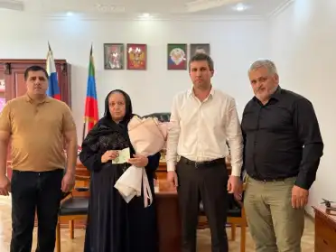 В Тарумовском районе состоялась церемония вручения госнаграды семье погибшего участника СВО