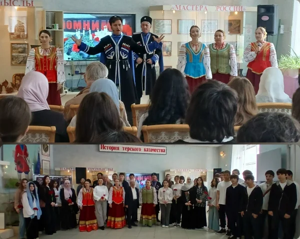 Кизлярский терский ансамбль казачьей песни провел акцию «Культура против террора»