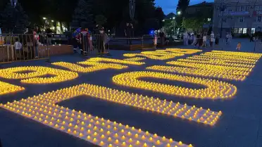 20 тысяч свечей зажгли в Махачкале в память о героях и защитниках войны