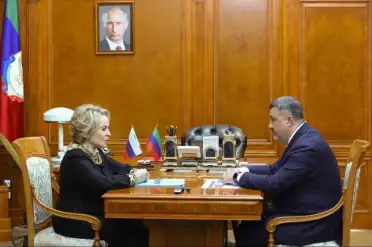 Председатель Совета Федерации Валентина Матвиенко провела рабочую встречу с Фёдором Щукиным