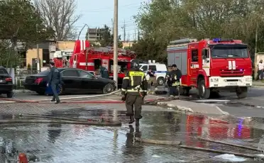 В Дербентском районе сгорел ангар на площади 300 кв. метров