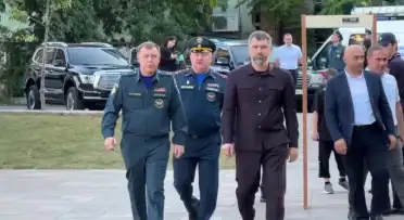 Магомед Рамазанов прибыл на Гала-концерт победителей конкурса музыкального творчества пожарных и спасателей МЧС России