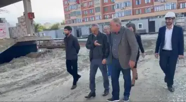Депутат Госдумы РФ Нурбаганд Нурбагандов оценил ход строительства детского сада №34 в Каспийске