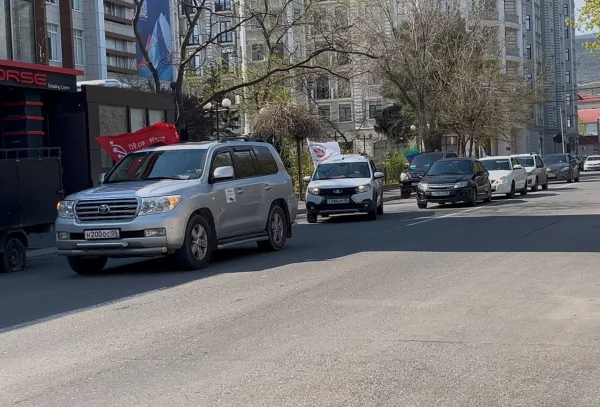 В Дагестане стартовал межрегиональный патриотический автопробег к 81-летию Победы