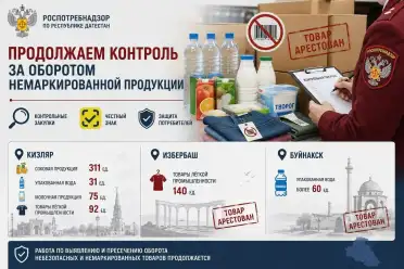 Роспотребнадзор изъял немаркированные товары из оборота в трех городах Дагестана