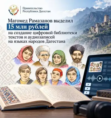 Правительство выделило 15 млн рублей на создание цифровой библиотеки текстов и аудиозаписей на языках народов Дагестана