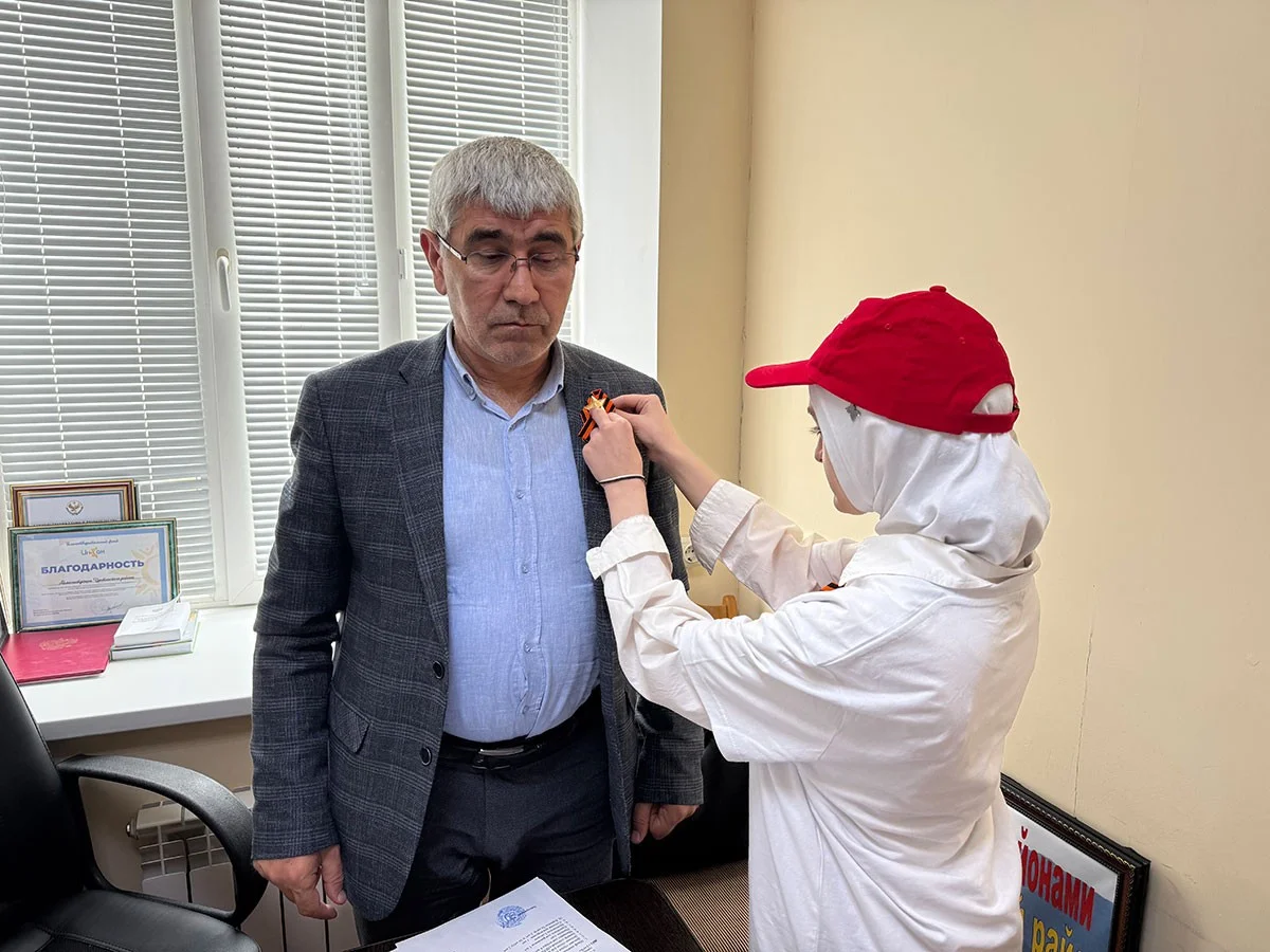 В Цунтинском районе прошла всероссийская акция «Георгиевская ленточка»