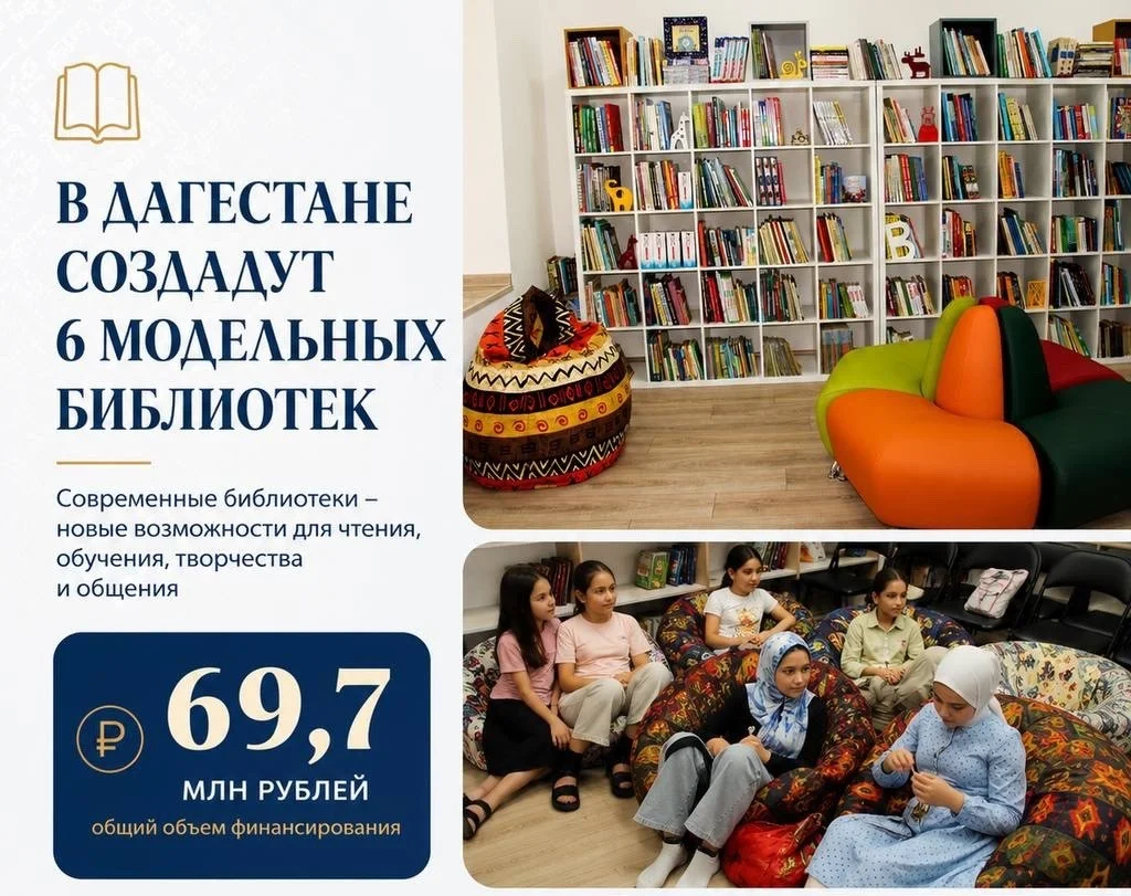 На модернизацию библиотечной сети Дагестана в 2026 году выделено почти 70 млн рублей