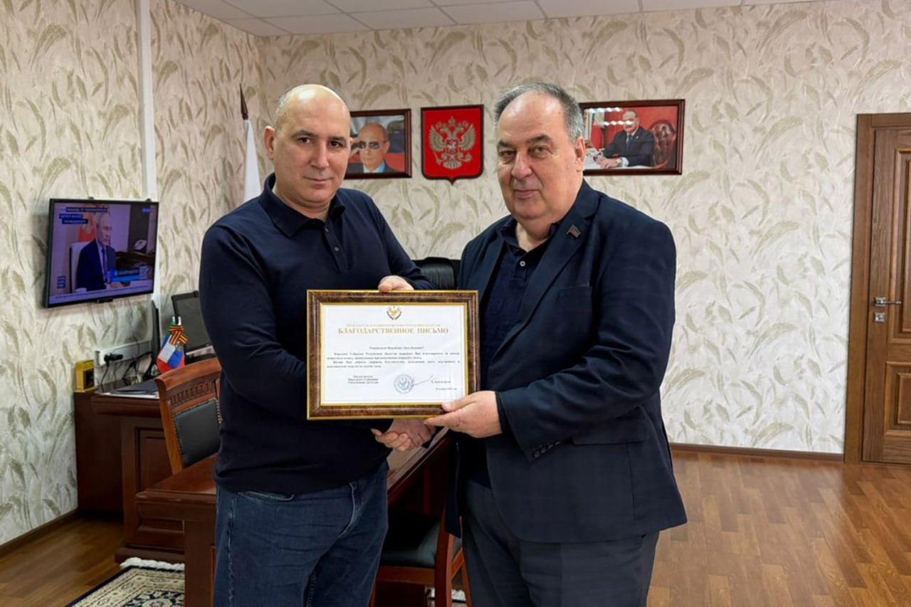 Руслан Ибрагимов вручил благодарственное письмо участнику СВО