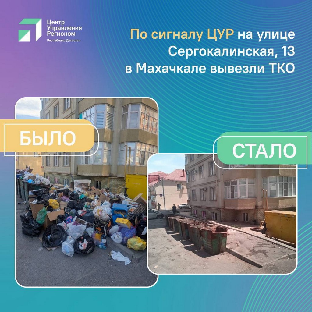 ЦУР Дагестана сообщил о решенных инцидентах по обращениям граждан