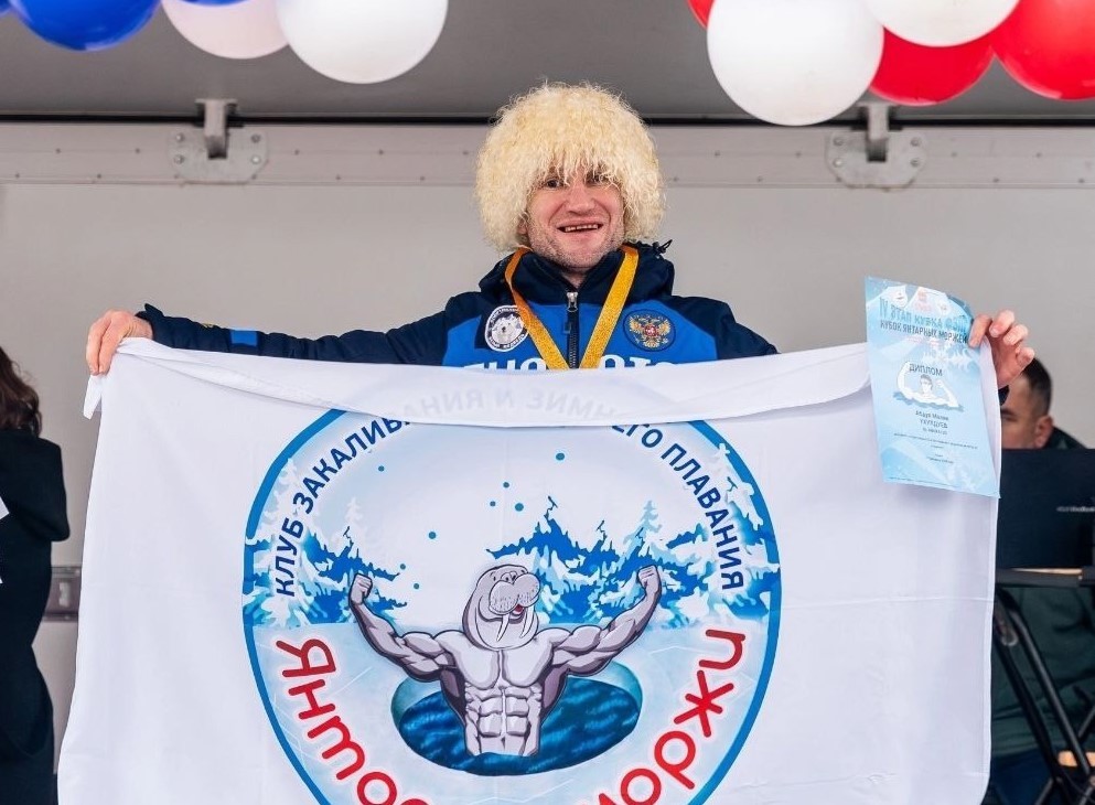 Участник СВО из Дагестана – победитель турниров по зимнему плаванию