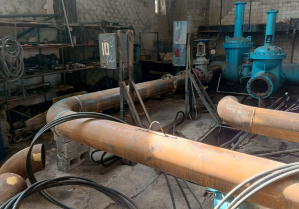 На капитально ремонтируемой насосной станции «Чиркейская» ведется капитальный ремонт