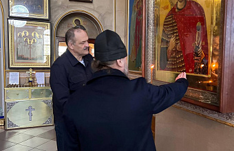 Сергей Меликов осмотрел ход работ в Свято-Успенском кафедральном соборе