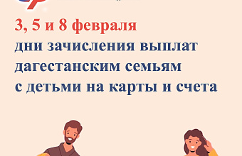 Отделением Соцфонда по Дагестану определен график выплат детских пособий