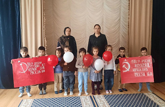 Детские сады Хивского района поддержали акцию «Знамя Победы»