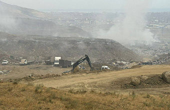 Возгорание на свалке в местности Черкес-Кутан ликвидируют