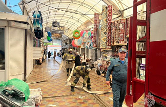 Пожарно-тактические учения прошли на рынке «Дагпотребсоюз» в Избербаше