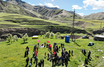 Автопробег со знаменами Победы прошел в Кулинском районе Дагестана