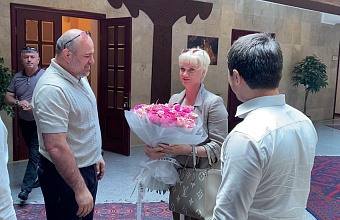 Гимнастка Светлана Хоркина приехала в Дагестан