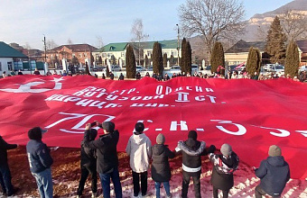 Хивский район присоединился к акции «Знамя Победы»